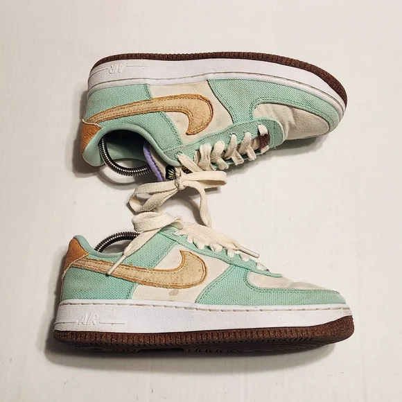 Nike Air Force 1 Low Happy Pineapple Canvas Sneakers Green Size 6 - Picture 3 of 11